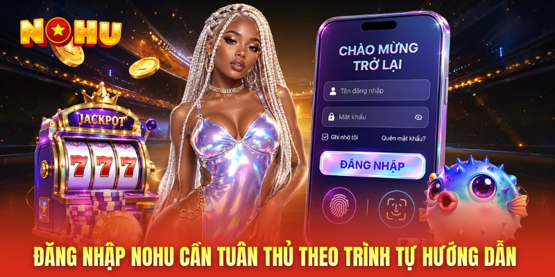 Đăng nhập NOHU cần tuân thủ theo trình tự hướng dẫn